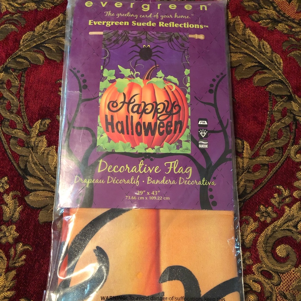 Evergreen Happy Halloween House Flag, NWT
